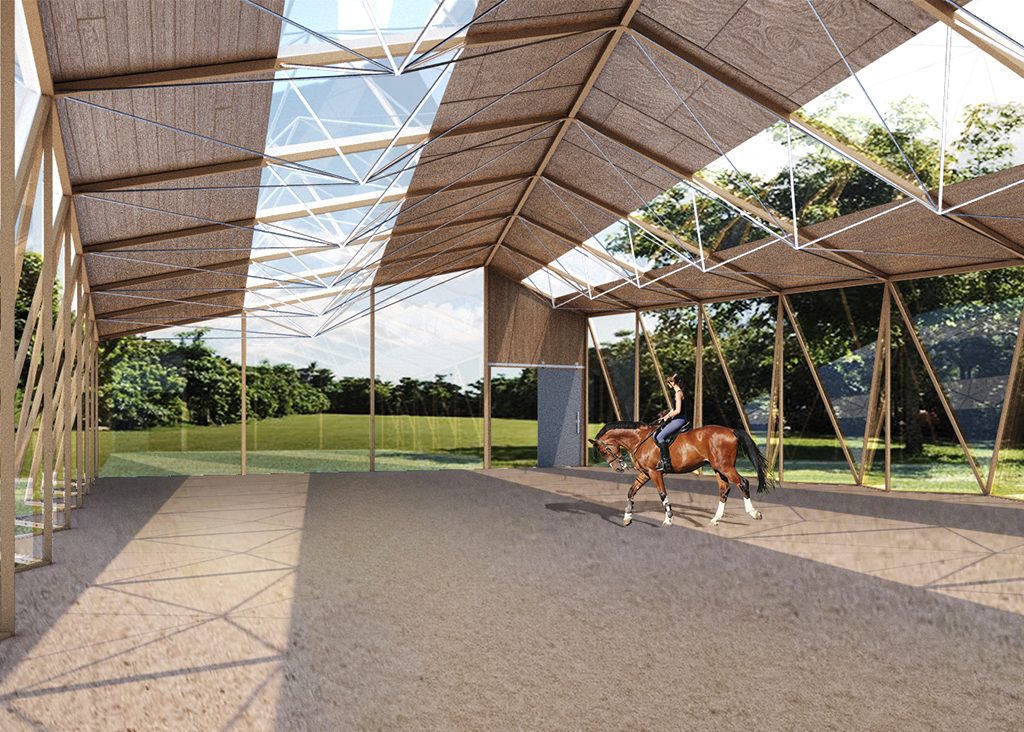 horse pavillion interior